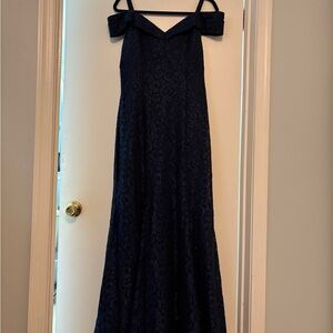 R&M Richards Navy Blue Lace Mother of the bride/groom Dress